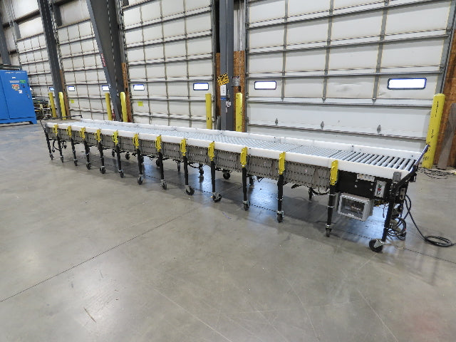 ConveyX 30"x 24-40' Expandable Powered Roller Flex Conveyor Portable 115V