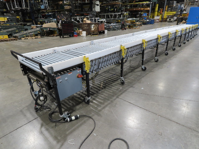 ConveyX 30"x 24-40' Expandable Powered Roller Flex Conveyor Portable 115V