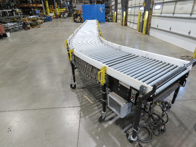 ConveyX 30"x 24-40' Expandable Powered Roller Flex Conveyor Portable 115V