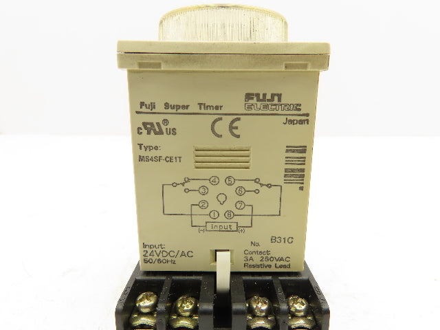 Fuji Electric MS4SF-CE1T Super Timer Relay Socket 0.6-12 Sec 24V