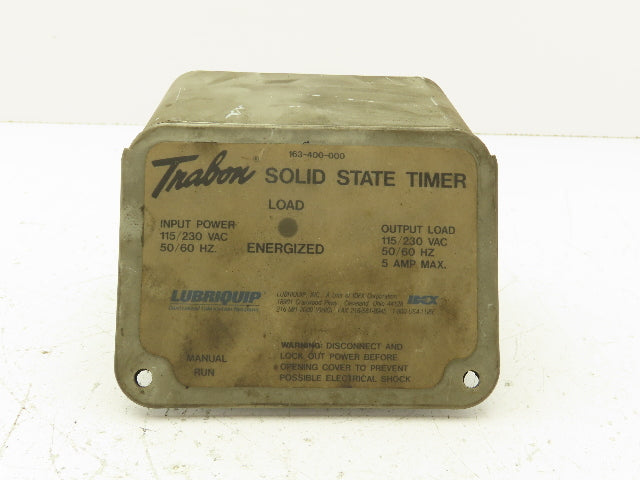 Trabon 163-400-000 Solid State Timer 115/230V 5A