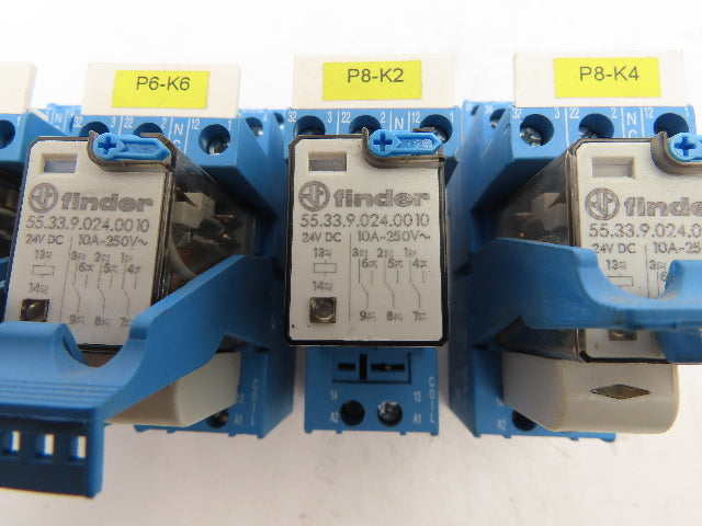 Finder 55.33.9.024.0010 Terminal Relay Socket 24V Coil Lot of 5