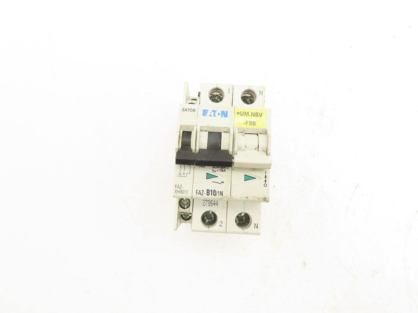 Eaton FAZ-B10/1N Miniature Circuit Breaker 2 Pole 10A