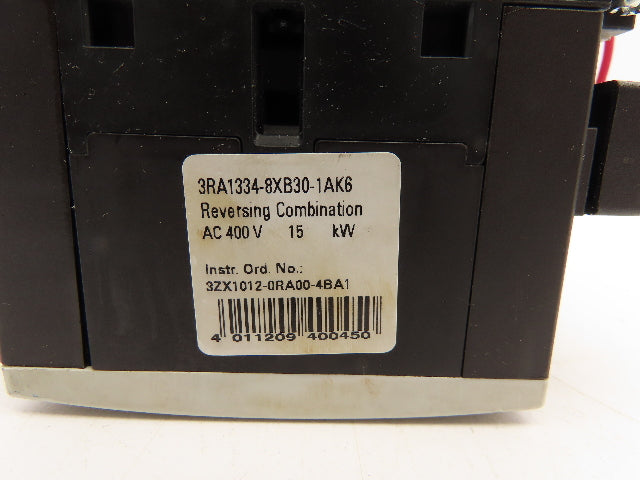 Siemens 3RA1334-8XB30-1AK6 Reversing Contactor 3-Pole 600V 3PH 120V Coil