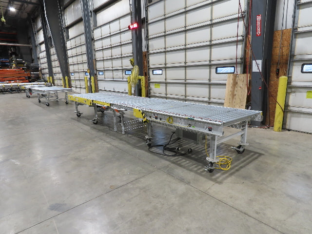 ConveyX 52"x 20' MDR Motorized Roller Conveyor 48"BF Manual Drive Thru Gate 115V