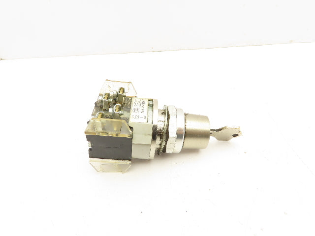 Allen Bradley 800T-N61KF4 Cylinder Lock 4 Position Switch Keyed Maintained 30mm