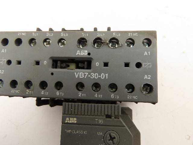 ABB VB7-30-01 Reversing Contactor Thermal Overload Relay T16-1.3 16A 600V
