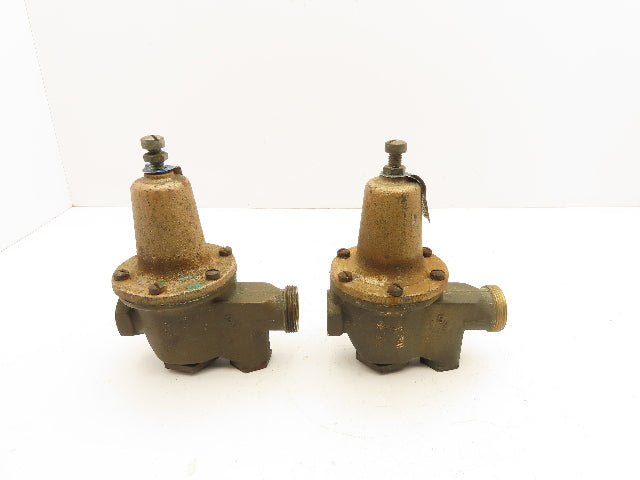 Watts 5M3/U5 Water Pressure Regulator Valve 3/4" Brass 25-75psi Lot of 2