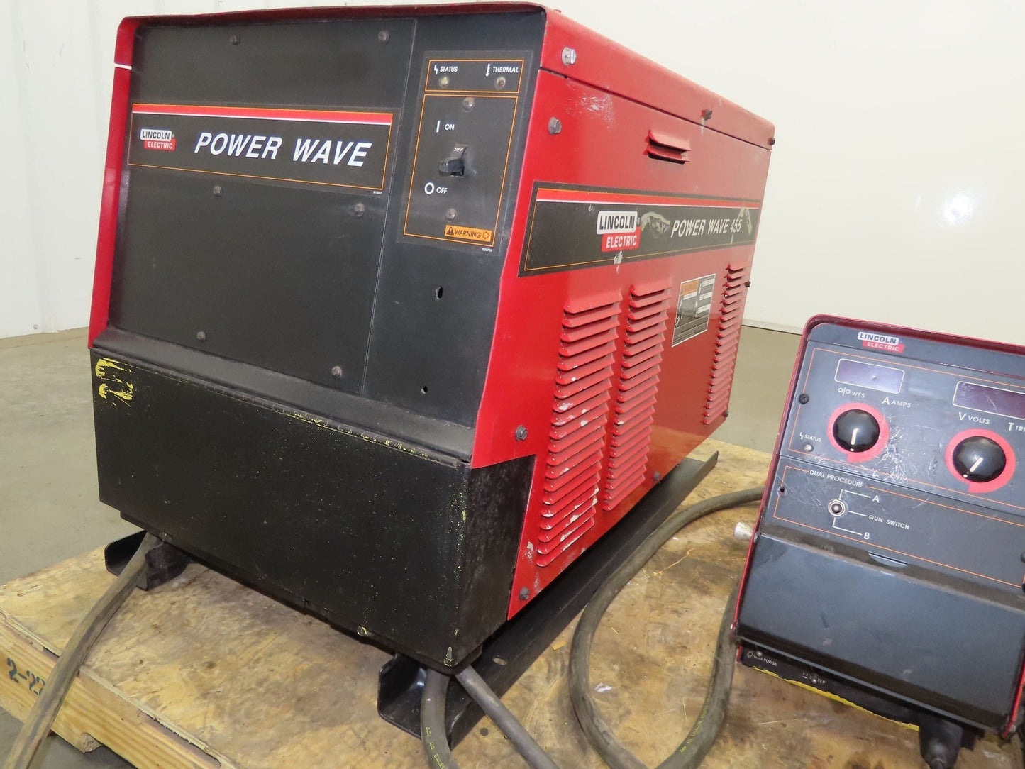 Lincoln Power Wave 455 Mig Welder 450 Amp Wire Feed Welding Power Supply Tested