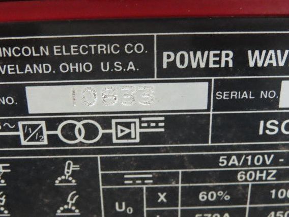 Lincoln Power Wave 455 Mig Welder 450 Amp Wire Feed Welding Power Supply Tested