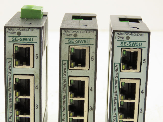 Stride SE-SW5U PLC Unmanaged Ethernet Switch 5-Port Lot of 3