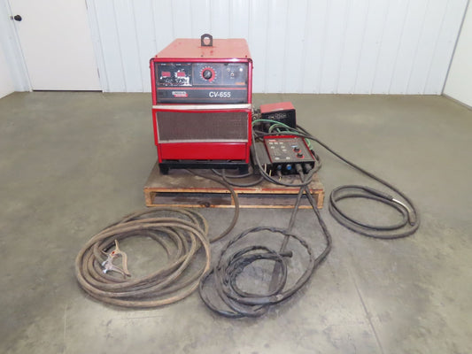 Lincoln CV 655 Mig Welder 650A Welding Power Source DH-10 Double Header 3Ph