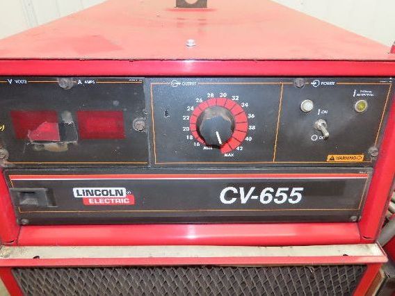 Lincoln CV 655 Mig Welder 650A Welding Power Source DH-10 Double Header Feeder
