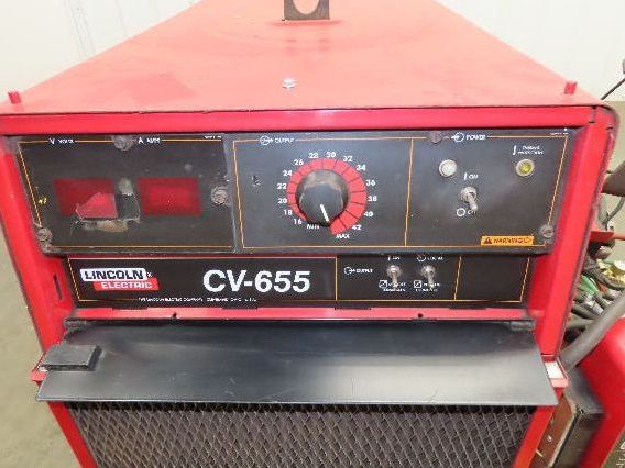 Lincoln CV 655 Mig Welder 650A Welding Power Source DH-10 Double Header Feeder