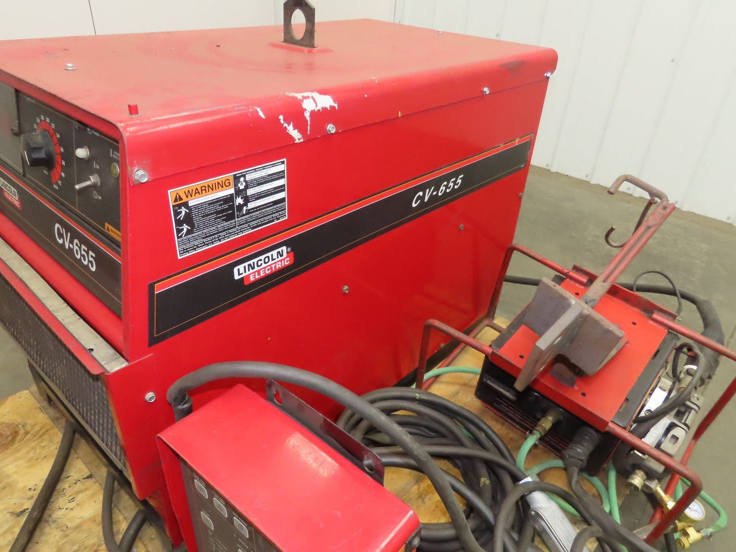 Lincoln CV 655 Mig Welder 650A Welding Power Source DH-10 Double Header Feeder
