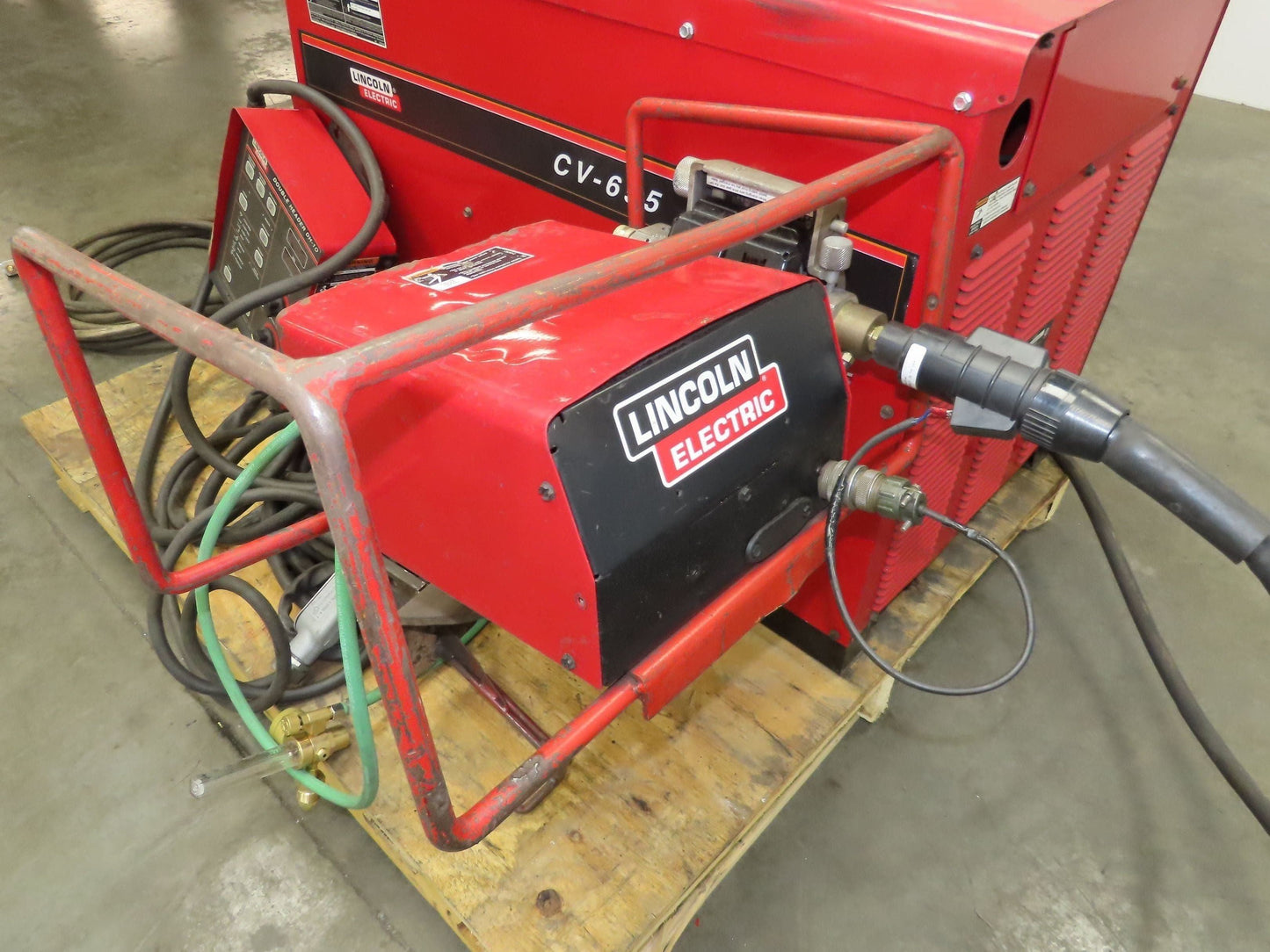 Lincoln CV 655 Mig Welder 650A Welding Power Source DH-10 Double Header Feeder