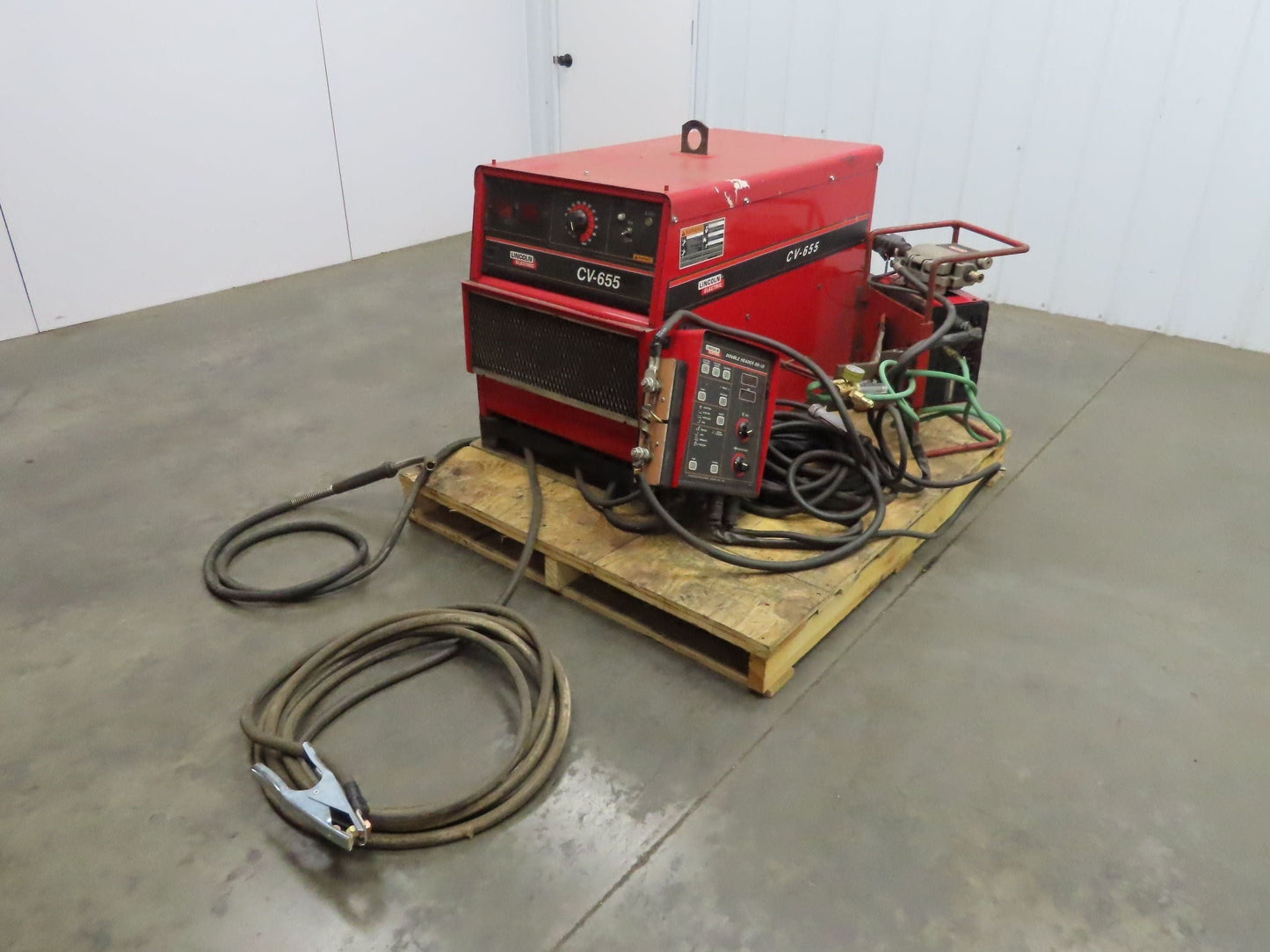 Lincoln CV 655 Mig Welder 650A Welding Power Source DH-10 Double Header Feeder