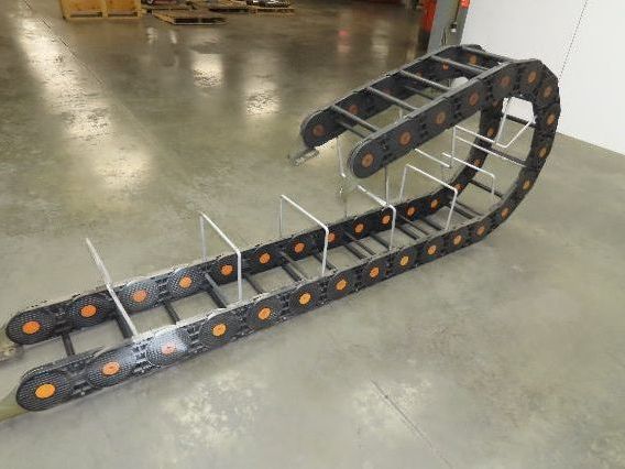 Dynatect NXL Nylatrac Open Style Plastic Cable Carrier 12" ID Wide 16' Travel