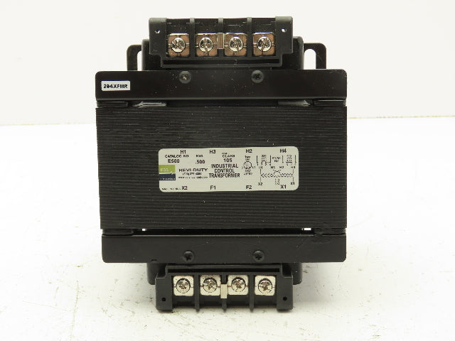 Hevi-Duty E500 EGS Industrial Control Transformer 0.500kva HV 240/480V LV 120V