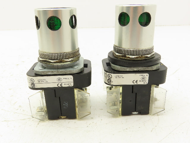 Allen Bradley 800T-QA24GD1 Green Illuminated Push Button 30mm Lot of 2