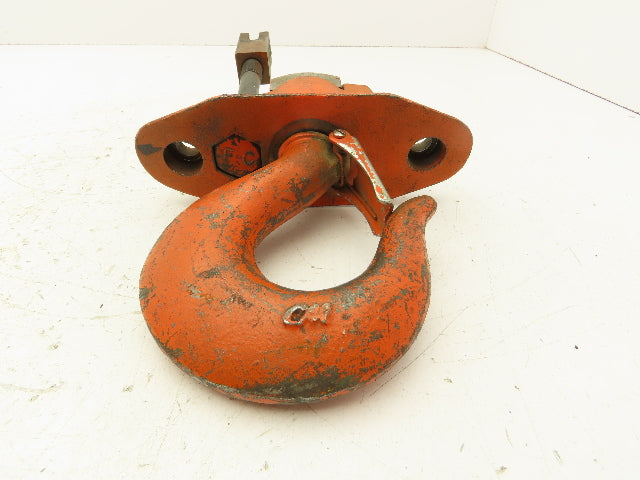 CM Lodestar 2 Ton Hoist Upper Rigid Hook Suspension Latch Hook Orange 627-710