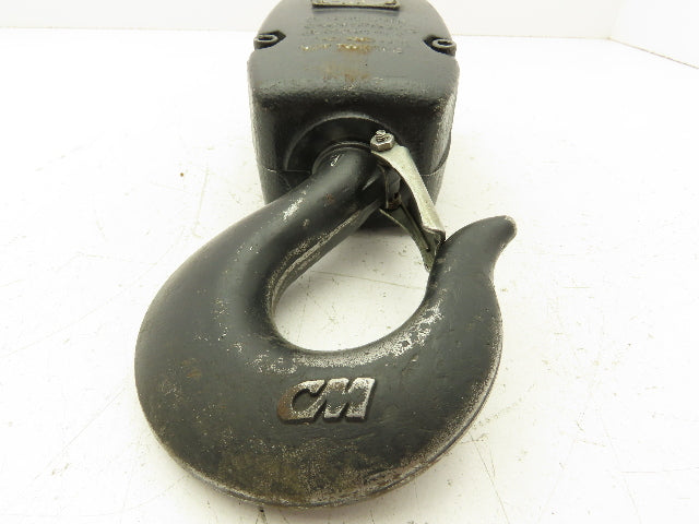 CM Lodestar 2 Ton V2 Lower Hook Block Assembly Double Reeved Chain Black
