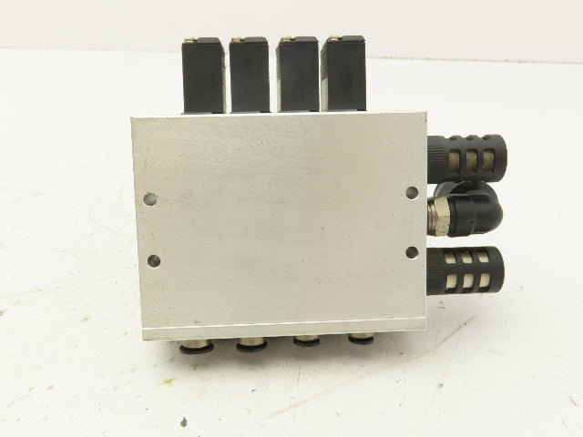Koganei A180-4E1-83-PSL Pneumatic Solenoid Valve 4-Station Manifold 24VDC