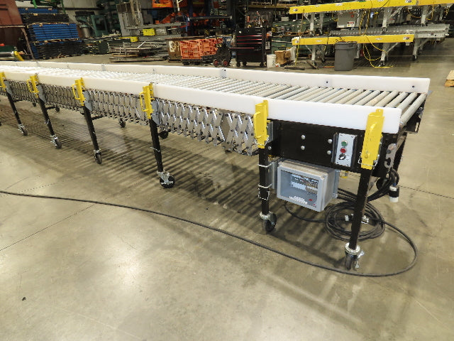 ConveyX 30"x 17'-30' Expandable Powered Roller Flex Conveyor Portable 115V