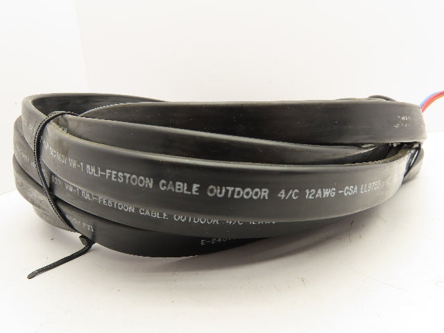 E-24573 PVC Flat Festoon 4/12 12AWG 600V Cable Approximately 40'