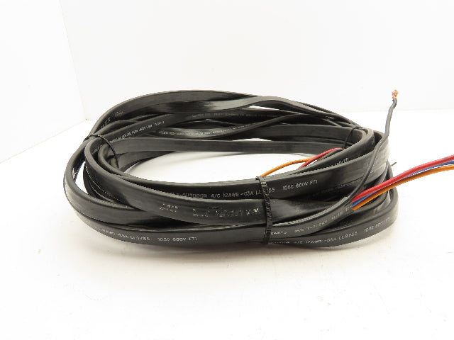 E-24573 PVC Flat Festoon 4/12 12AWG 600V Cable Approximately 40'