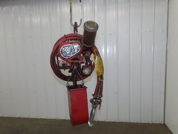 Chicago Pneumatic 1/4 Ton 500Lb Power Vane Air Chain Hoist 10' 3" Lift Pendant