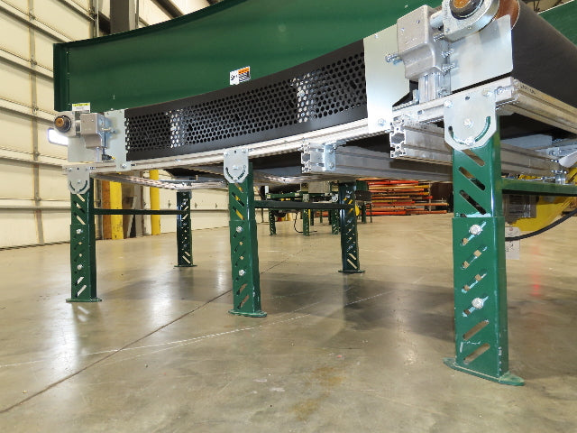 Transnorm TS1500/140 45° RH Curve 32" Belt Conveyor 300 FPM Belt Drive 460V 3PH