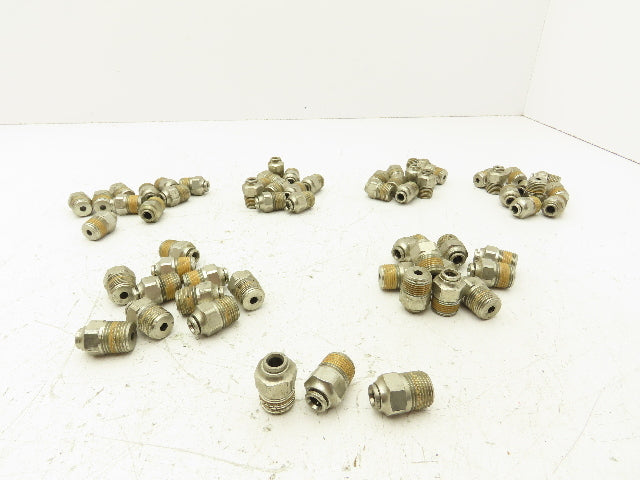 Norgren 124250438 Pneumatic Male Adapter 1/4" Tube x 1/2" MNPT Lot of 63