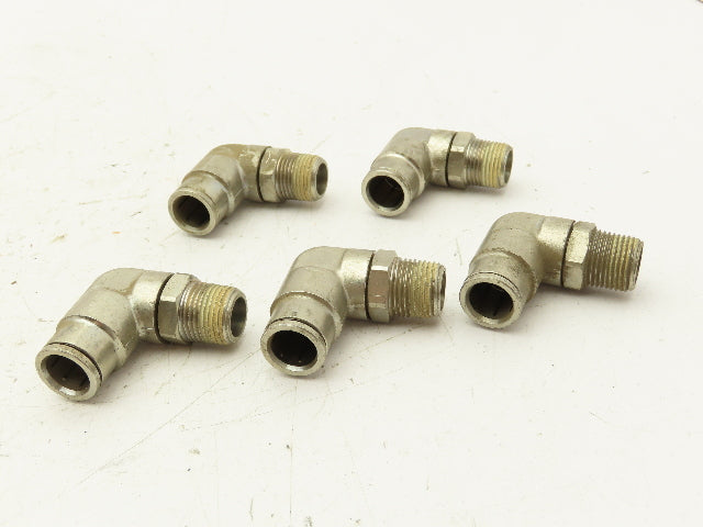 Norgren 124470738 Pneufit Swivel Male Elbow 1/2" OD Tube 3/8" MNPT Lot of 5