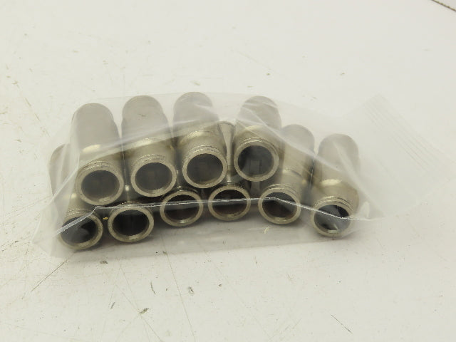 Norgren 120200700 Pneufit Union 1/2" OD x 1/2" OD Tube Push Connect Lot of 10
