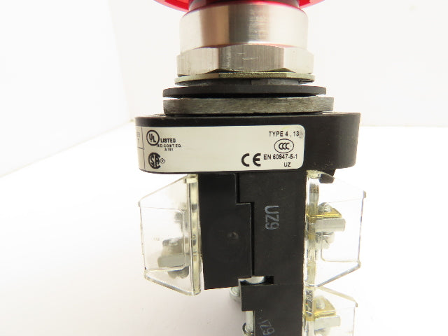 Allen Bradley 800T-FXJQ24RA1 Red Illuminated Mushroom Push/Pull Button 30mm