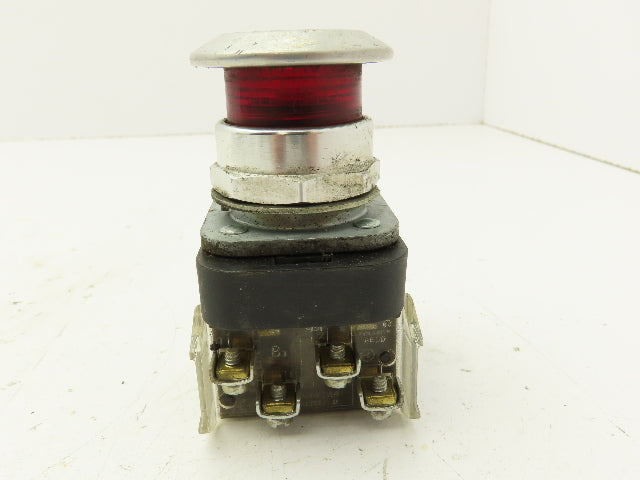 Allen Bradley 800T-FXQH2R Red Illuminated Push/Pull Button 30mm