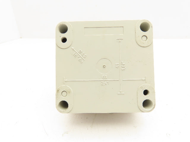 Baco LBX11302 Red E-Stop Key Reset Enclosure 3x3"