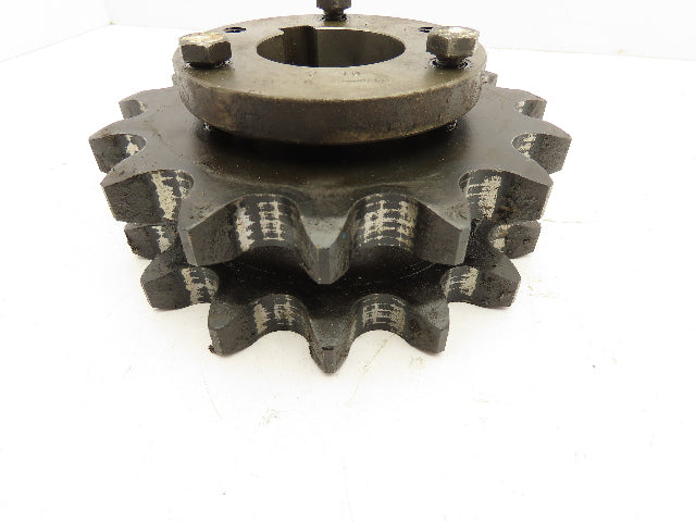 Double Roller Chain Sprocket 15-Tooth 1.25" Pitch 2" Bore