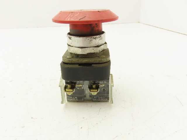 Allen Bradley 800T-FXA5 Red Mushroom Push/Pull E-Stop Button 30mm