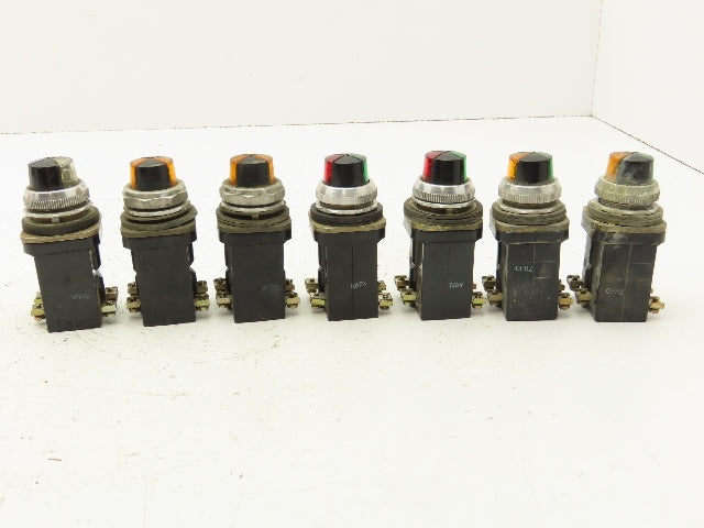 Allen Bradley 800T-PC216 Cluster Pilot Light 30mm Mixed Lot of 7