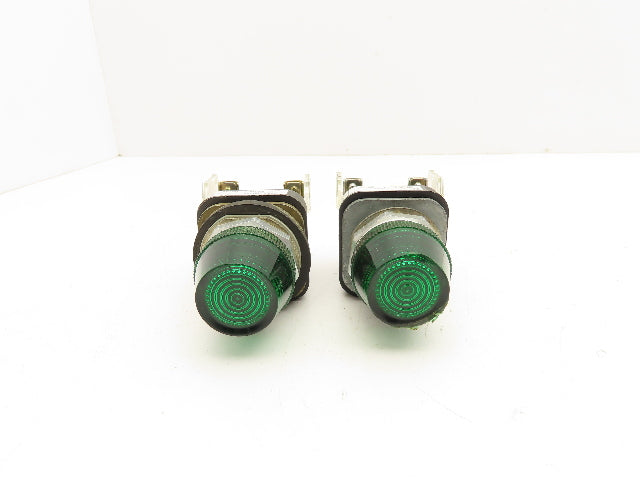 Allen Bradley 800T-QH24G Green Pilot Light 30mm Lot of 2