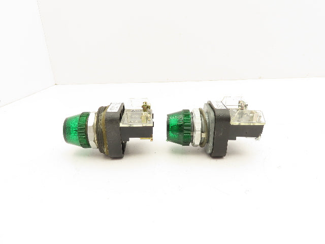 Allen Bradley 800T-QH24G Green Pilot Light 30mm Lot of 2