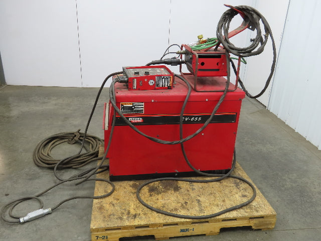 Lincoln CV 655 Mig Welder 650A Welding Power Source DH-10 Double Header 3Ph