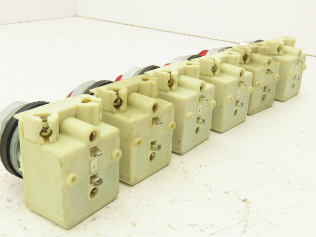 Square D KM1 LAMP 755 Red Pilot Indicator Light 30mm Lot of 6