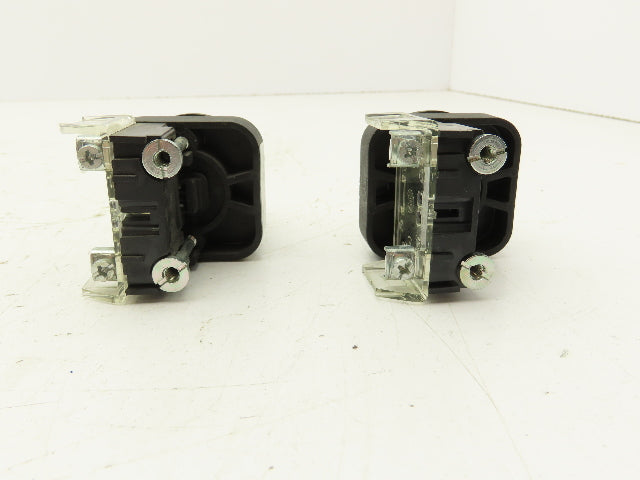 Allen Bradley 800t-Q10W White Pilot Indicator Light Contact Block 30mm Lot of 2