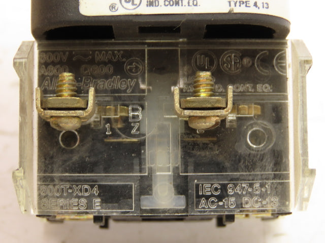 Allen Bradley 800T-FXA5 Red Pilot Indicator Light 30mm