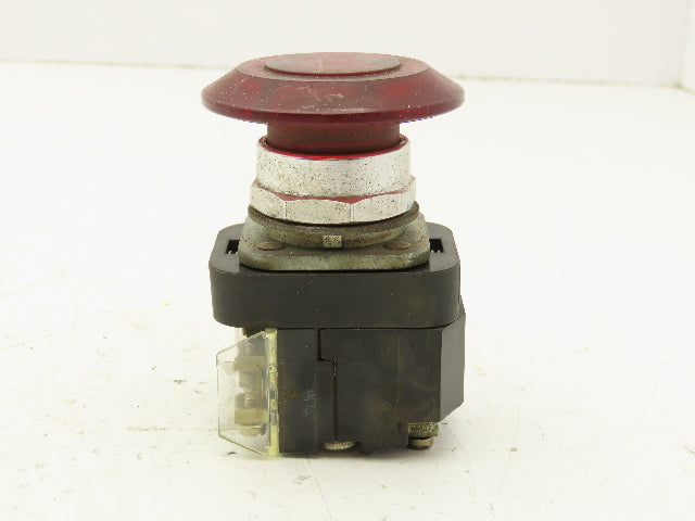 Allen Bradley 800T-FXP16 D4 Red Illuminated Mushroom Push/Pull Button 30mm