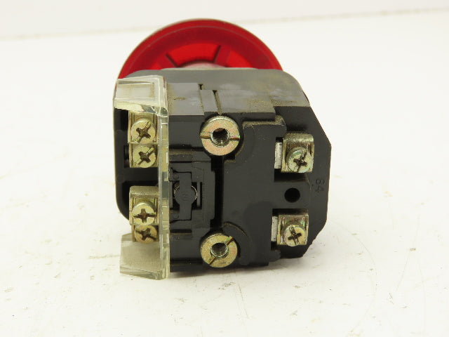 Allen Bradley 800T-FXP16 D4 Red Illuminated Mushroom Push/Pull Button 30mm