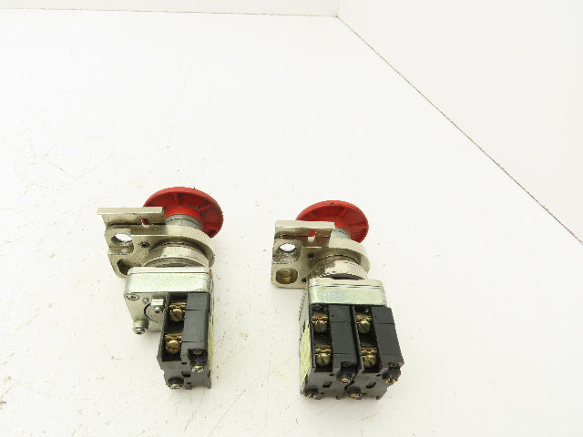 Rees 50703N0 Red Flat Emergency Push/Pull Button w/Padlock 30mm Lot of 2